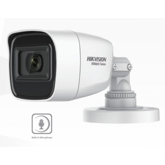 HIKVISION/HiWatch ΚΑΜΕΡΑ HWT-B120-MS BULLET 2MP 2.8mm ΜΕ ΕΝΣΩΜΑΤΟΜΕΝΟ ΜΙΚΡΟΦΩΝΟ ΣΥΣΤΗΜΑΤΑ ΕΝΑΛΛΑΓΗΣ TVI/AHD/CVI/CVBS ΕΩΣ 20Mtr ΜΕΤΑΛΛΙΚΗ