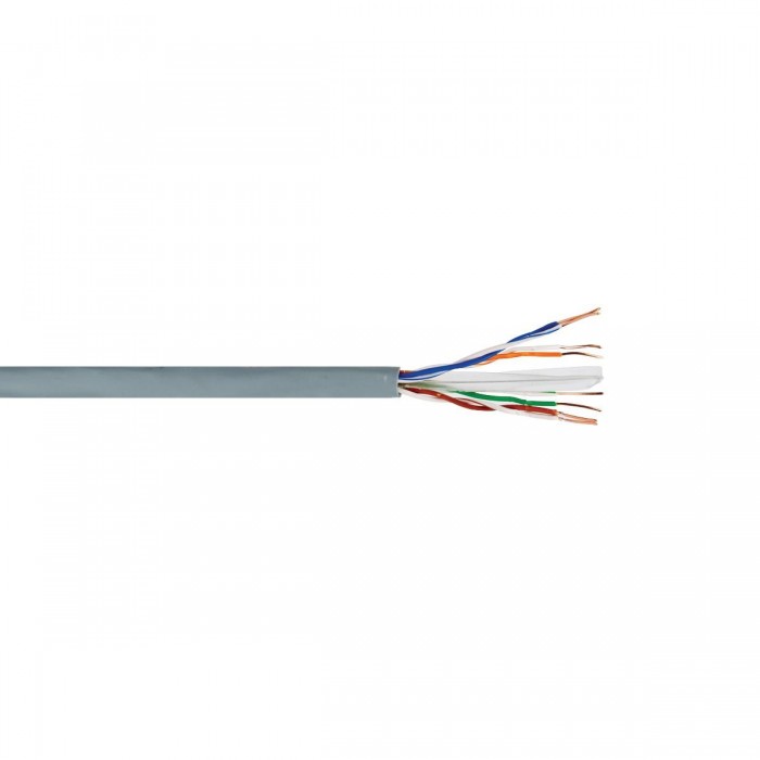 VK/UTP/CAT6 - Καλώδιο τηλεφώνου στρογγυλό, (2x4)x24AWG, γκρι