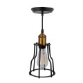 VK/0303/B - Ρετρό κρεμαστό φωτιστικό κλουβί, μαύρο, Ε27, MAX 42W