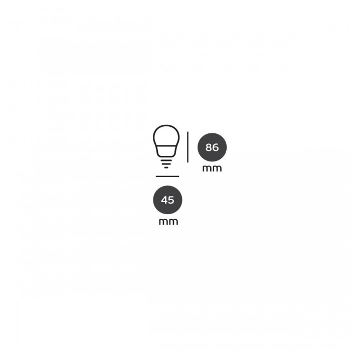 VK/05084/EI/W - Λάμπα Led, E14, 6W, 3000K, 540lm, μίνι σφαίρα, πλαστική, λευκή