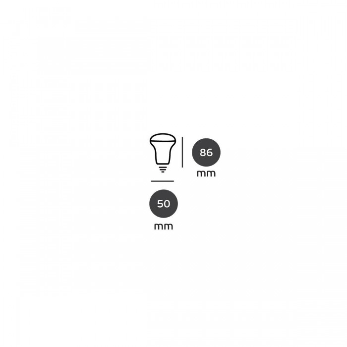 VK/05089/EI/W - Λάμπα Led, E14/R50, 6W, 3000K, 534lm, 120°, CRI>80