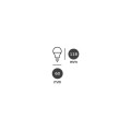 VK/05111/E/D - Λάμπα Led, E27, 15W, 6000K, 1450lm, κλασική, πλαστική, λευκή