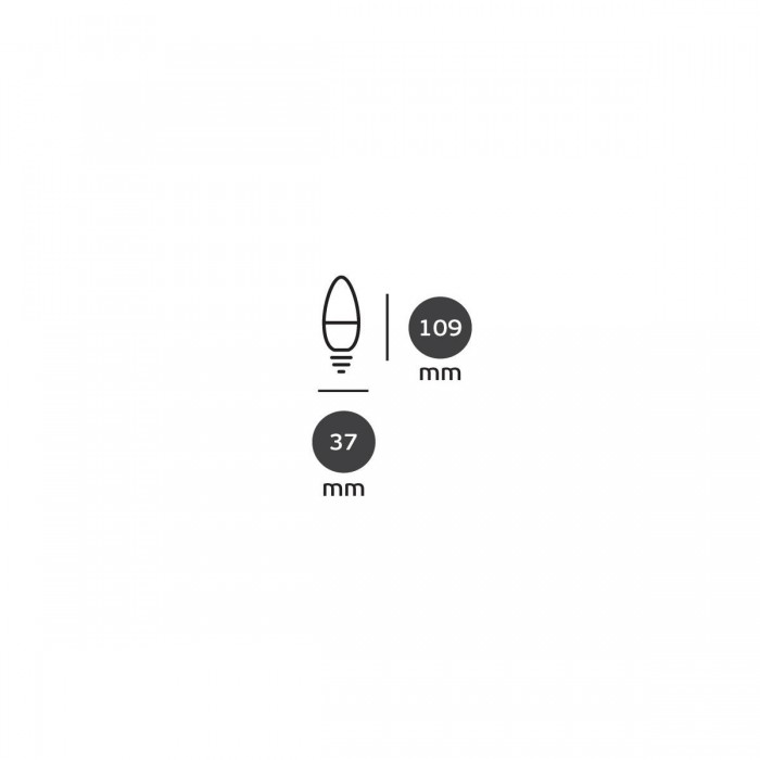 VK/05177/D/EI/W - Λάμπα Led, E14, 9W, 3000K, 806lm, Dimmable, κερί, πλαστική, λευκή