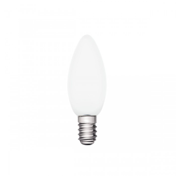 VK/05104/EI/MK/W - Λάμπα Led, E14, 4W, 2700Κ, 470lm, κερί, Filament, γαλακτερή