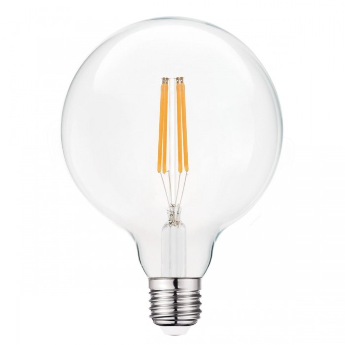 VK/05108/E/CL/W - Λάμπα Led, E27, 6.5W, 2700Κ, 806lm, σφαίρα, Filament, διάφανη