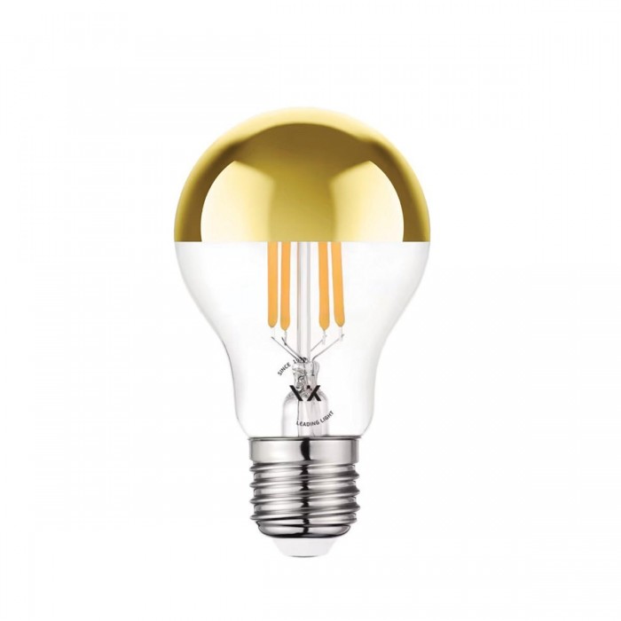 VK/05122/D/E/GD/W - Λάμπα Led, E27, 7W, 2700Κ, 650lm, Dimmable, Classic, Filament, χρυσό