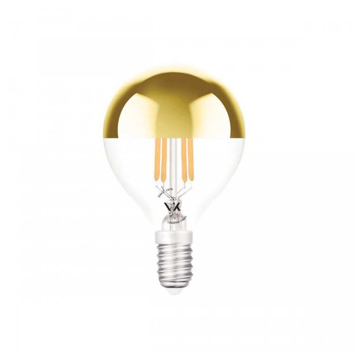 VK/05121/D/EI/GD/W - Λάμπα Led, E14, 4.5W, 2700Κ, 330lm, Dimmable, μίνι σφαίρα, Filament, χρυσό