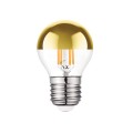 VK/05121/D/E/GD/W - Λάμπα Led, E27, 4.5W, 2700Κ, 330lm, Dimmable, μίνι σφαίρα, Filament, χρυσό VK/05121/D/E/GD/W - Λάμπα Led, E27, 4.5W, 2700Κ, 330lm, Dimmable, μίνι σφαίρα, Filament, χρυσό