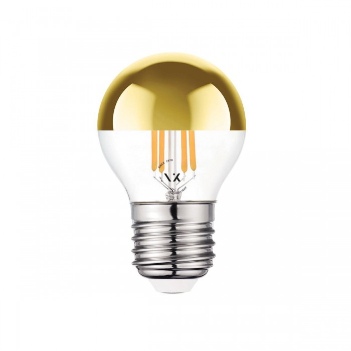 VK/05121/D/E/GD/W - Λάμπα Led, E27, 4.5W, 2700Κ, 330lm, Dimmable, μίνι σφαίρα, Filament, χρυσό