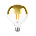 VK/05123/D/E/GD/W - Λάμπα Led, E27, 7W, 2700Κ, 650lm, σφαίρα, Filament, dimmable, χρυσό VK/05123/D/E/GD/W - Λάμπα Led, E27, 7W, 2700Κ, 650lm, σφαίρα, Filament, dimmable, χρυσό