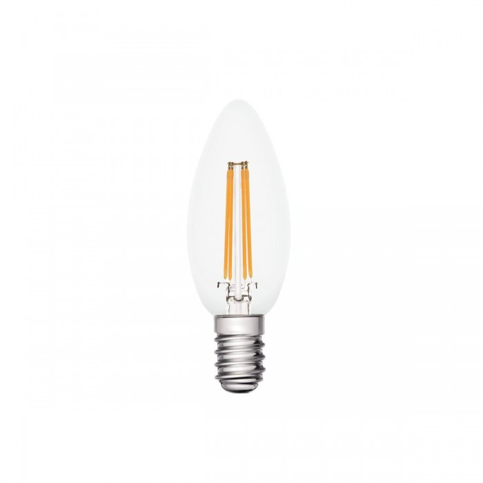 VK/05120/D/EI/CL/W - Λάμπα Led, E14, 5W, 2700Κ, 470lm, Dimmable, κερί, Filament, διάφανη VK/05120/D/EI/CL/W - Λάμπα Led, E14, 5W, 2700Κ, 470lm, Dimmable, κερί, Filament, διάφανη