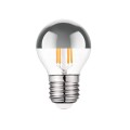 VK/05121/D/E/ST/W - Λάμπα Led, E27, 4.5W, 2700Κ, 330lm, Dimmable, μίνι σφαίρα, Filament, ασημί VK/05121/D/E/ST/W - Λάμπα Led, E27, 4.5W, 2700Κ, 330lm, Dimmable, μίνι σφαίρα, Filament, ασημί