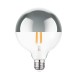 VK/05123/D/E/ST/W - Λάμπα Led, E27, 7W, 2700Κ, 650lm, σφαίρα, Filament, dimmable, ασημί