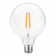 VK/05108/D/E/CL/W - Λάμπα Led, E27, 7W, 2700Κ, 806lm, Dimmable, σφαίρα, Filament, διάφανη