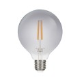 VK/05123/D/E/DG/W - Λάμπα Led, E27, 7W, 2700Κ, 200lm, Dimmable, σφαίρα, Filament, σκούρο γκρι