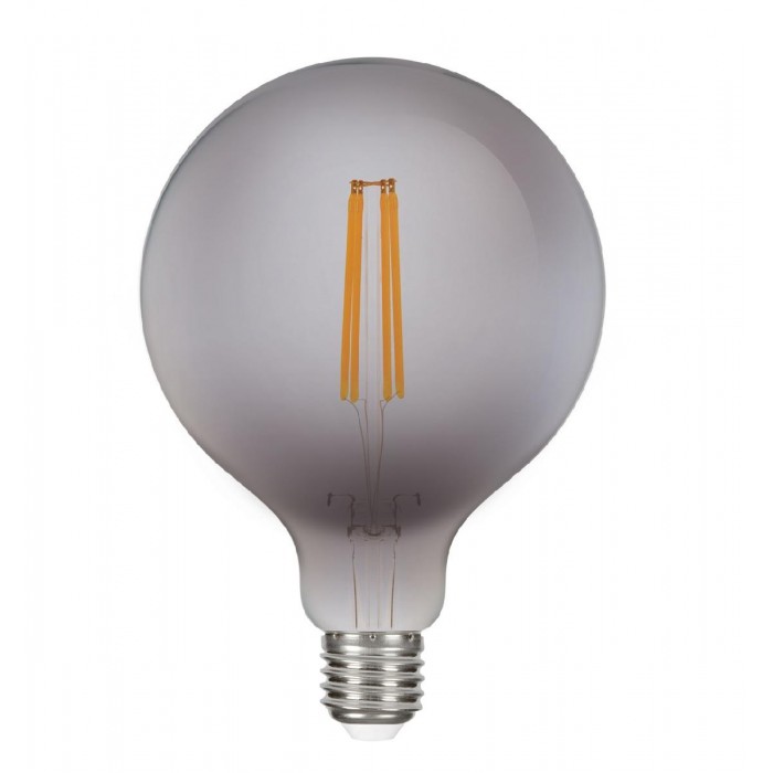 VK/05108/D/E/DG/W - Λάμπα Led, E27, 7W, 2700Κ, 200lm, Dimmable, σφαίρα, Filament, σκούρο γκρι