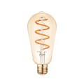 VK/05156/D/E/SP/A  - Λάμπα Led, E27, 4.5W, 2200Κ, 330lm, Dimmable, με σπείρα, Filament, κεχριμπάρι