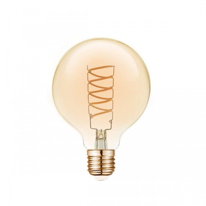 VK/05157/D/E/SP/A - Λάμπα Led, E27, 4.5W, 2200Κ, 330lm, Dimmable, με σπείρα, Filament, κεχριμπάρι VK/05157/D/E/SP/A - Λάμπα Led, E27, 4.5W, 2200Κ, 330lm, Dimmable, με σπείρα, Filament, κεχριμπάρι