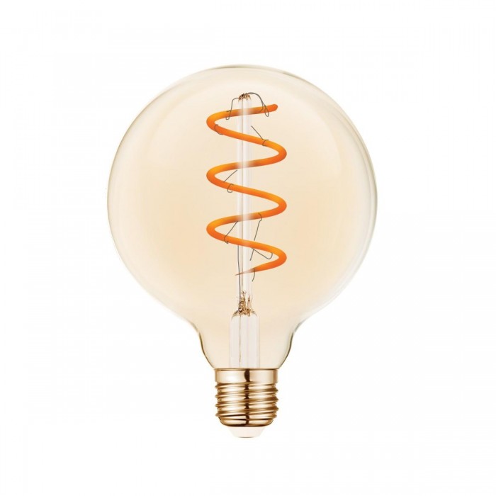 VK/05158/D/E/SP/A - Λάμπα Led, E27, 4.5W, 2200Κ, 330lm, Dimmable, με σπείρα, Filament, κεχριμπάρι VK/05158/D/E/SP/A - Λάμπα Led, E27, 4.5W, 2200Κ, 330lm, Dimmable, με σπείρα, Filament, κεχριμπάρι