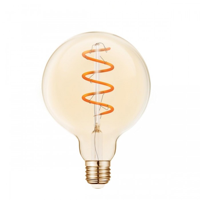 VK/05159/D/E/SP/A - Λάμπα Led, E27, 4.5W, 2200Κ, 330lm, Dimmable, με σπείρα, Filament, κεχριμπάρι VK/05159/D/E/SP/A - Λάμπα Led, E27, 4.5W, 2200Κ, 330lm, Dimmable, με σπείρα, Filament, κεχριμπάρι