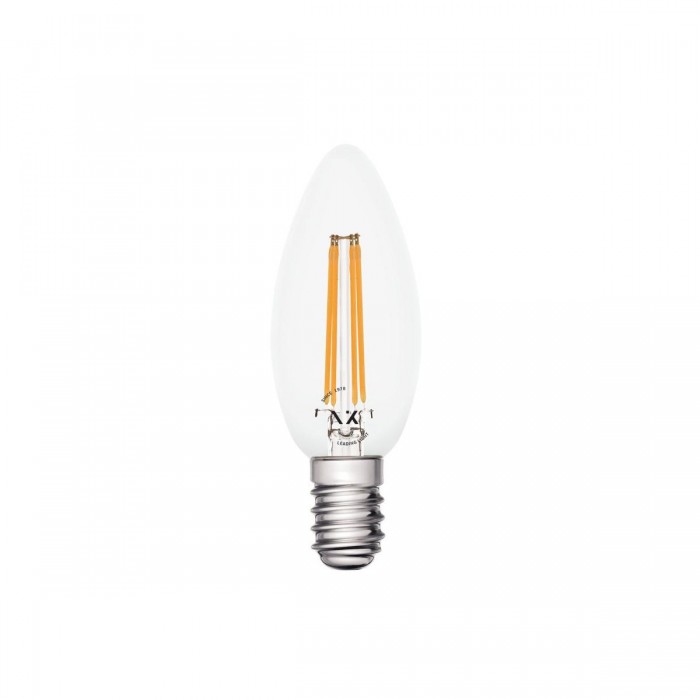VK/05187/EI/CL/W - Λάμπα Led, E14, 6W, 2700Κ, 720lm, κερί, Filament, διάφανη