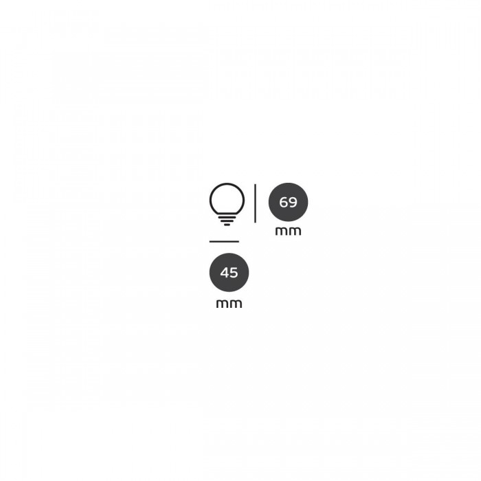 VK/05064/D - Λάμπα Led, E27, 1.3W, 6500K, N/Alm, μίνι σφαίρα, πλαστική