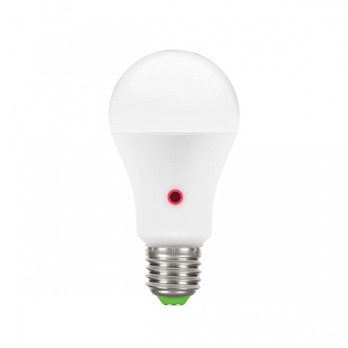 VK/05113/S/C - Λάμπα Led, E27, 11W, 4000K, 1050lm, κλασική, πλαστική, λευκή με φωτοκύτταρο μέρας/νύχτας