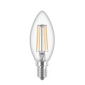 CorePro candle ND CLG, 4.3-40W. B35. E14. 827 - Λάμπα led κερί Β35, E14, 4.3W, 2700K, 470lm, 200°, CRI>80, διάφανη