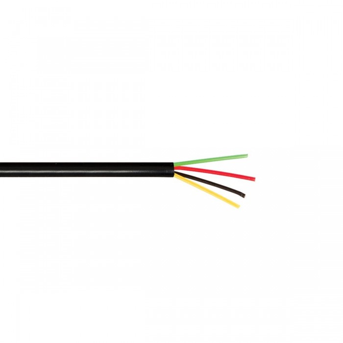 VK/ROUND/4C/B - Καλώδιο τηλεφώνου στρογγυλό, 4x7x0.12mm², μαύρο 