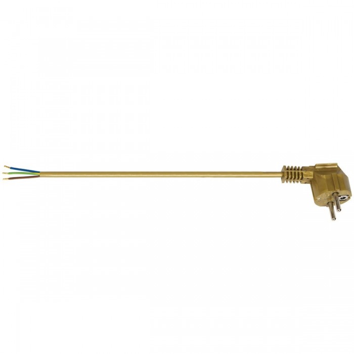 VK/ΑV25/150/GD - Καλώδιο 150cm με φις σούκο, χρυσό 