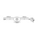 VK/AV75/1505/GD - Καλώδιο 150cm+50cm με διακόπτη και φις σούκο, χρυσό 