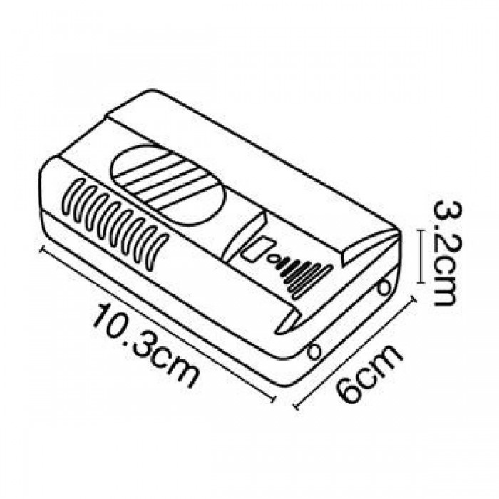 VK/DIM300/CL - Dimmer δαπέδου, 300W, χωρίς καλώδιο, διάφανο 