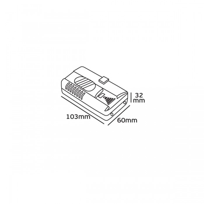 VK/DIM300/S/B - Dimmer δαπέδου, 300W, χωρίς καλώδιο, με διακόπτη, μαύρο 