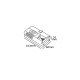 VK/DIM300/S/B - Dimmer δαπέδου, 300W, χωρίς καλώδιο, με διακόπτη, μαύρο 
