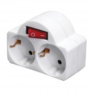 VK/10026/S  - Αντάπτορας σούκο σε 2Σ, με διακόπτη VK/10026/S  - Αντάπτορας σούκο σε 2Σ, με διακόπτη