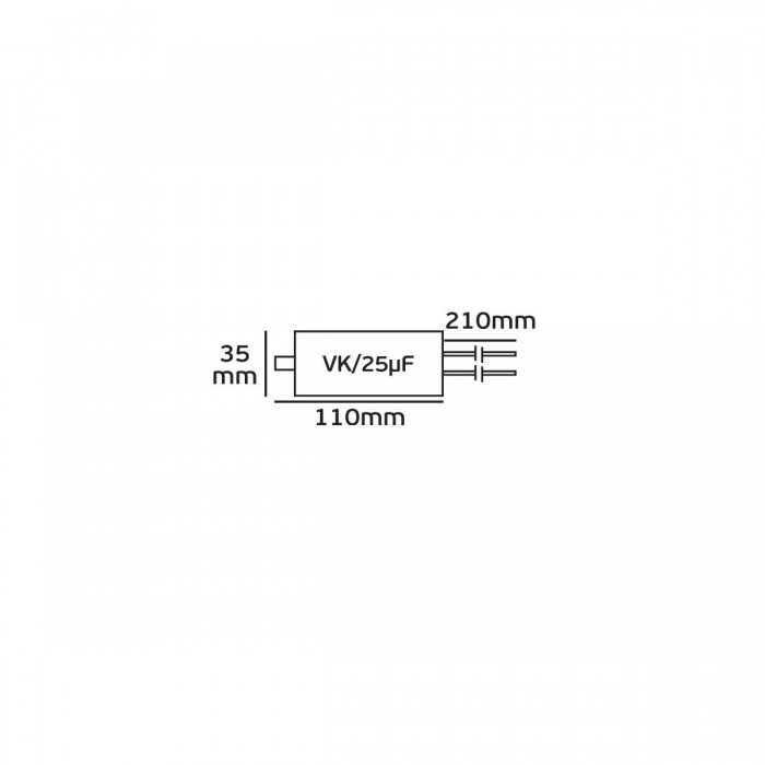 VK/VS/25μF - Πυκνωτής, 25μf 
