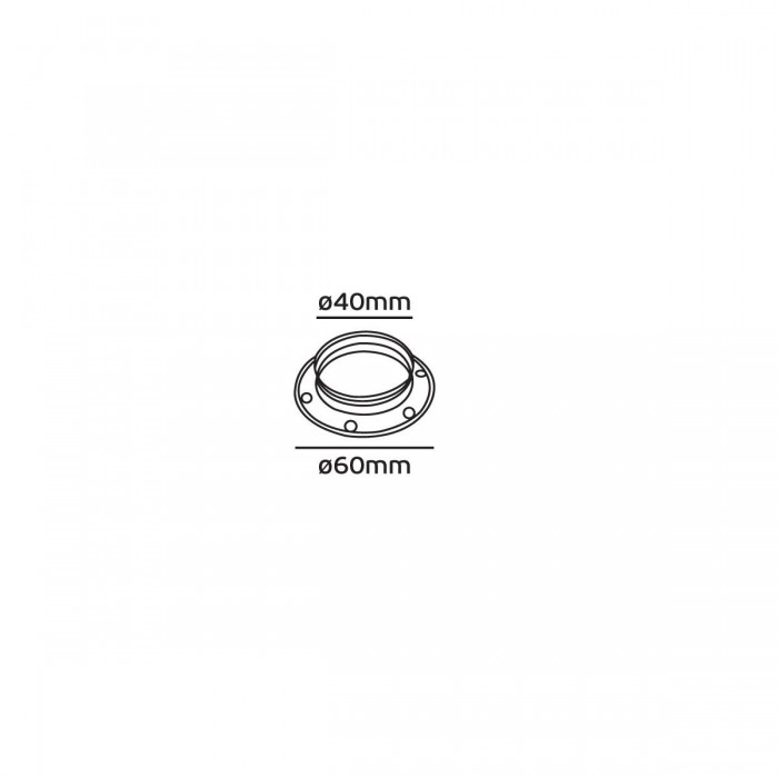 VK/1032/R/C - Δαχτυλίδι μεταλλικό, E27, νίκελ 