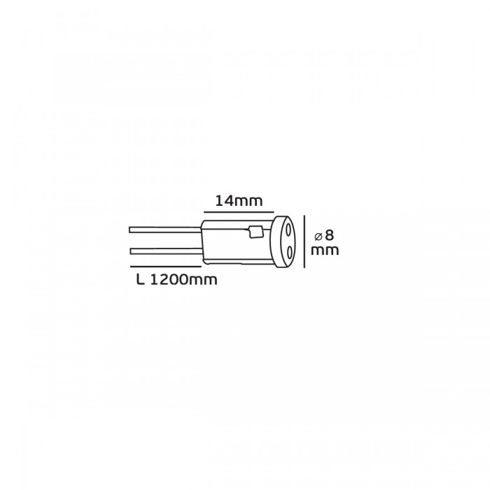 VK/A70/120/TR - Ντουί, G4 με καλώδιο 120cm, TEFLON