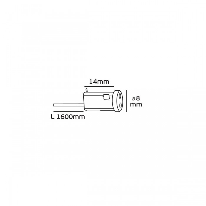 VK/A7T/160  - Ντουί, G4 με καλώδιο 160cm, TEFLON