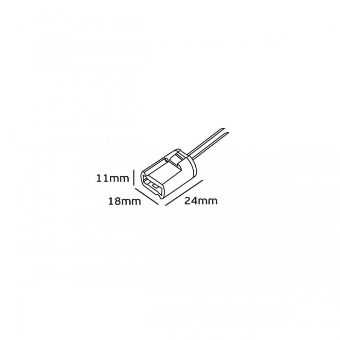 VK/JX-1502-G9/25 - Ντουί, G9, με καλώδιο 25cm