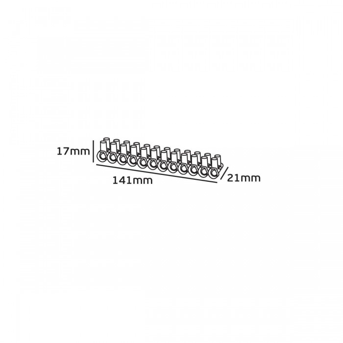 VK/57/PA - Κλέμα πολυαιθυλένιου, 12 πόλων, 57A/10mm²