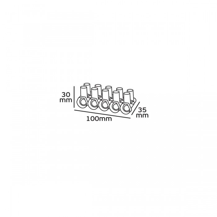 VK/B160/TR - Κλέμα πολυανθρακικού, 5 πόλων, 30Α/16mm²
