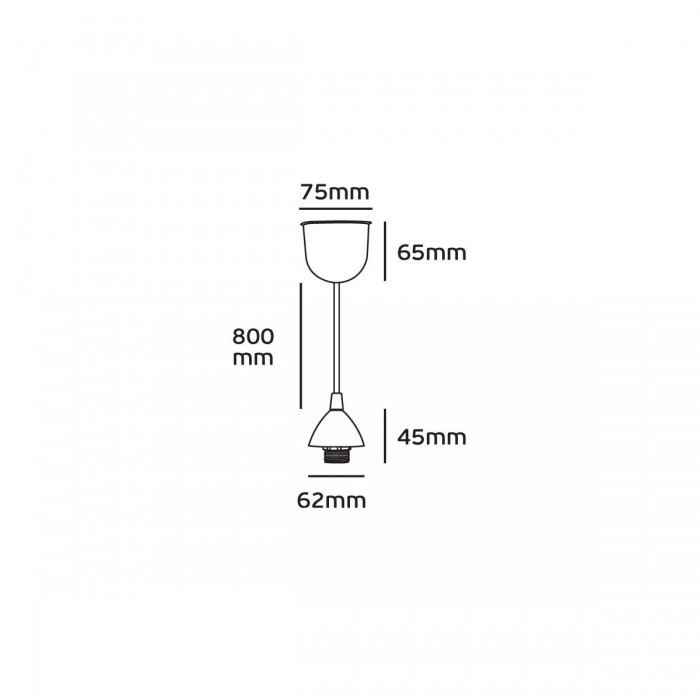 VK/V71E14/G - Κρεμαστό φωτιστικό, E14, νίκελ, max 60W