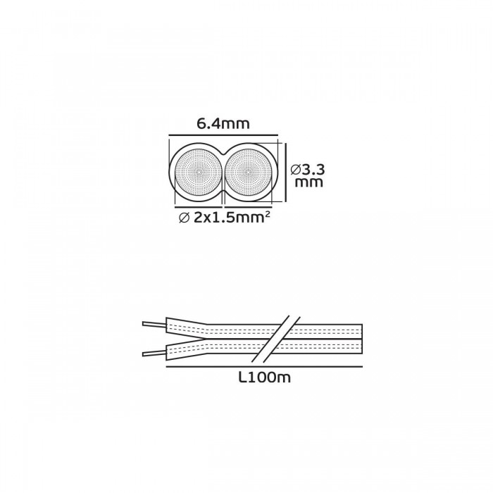 VK/FR5f-AWG16/TR/1.5 - Καλώδιο, 2X1.5, διάφανο