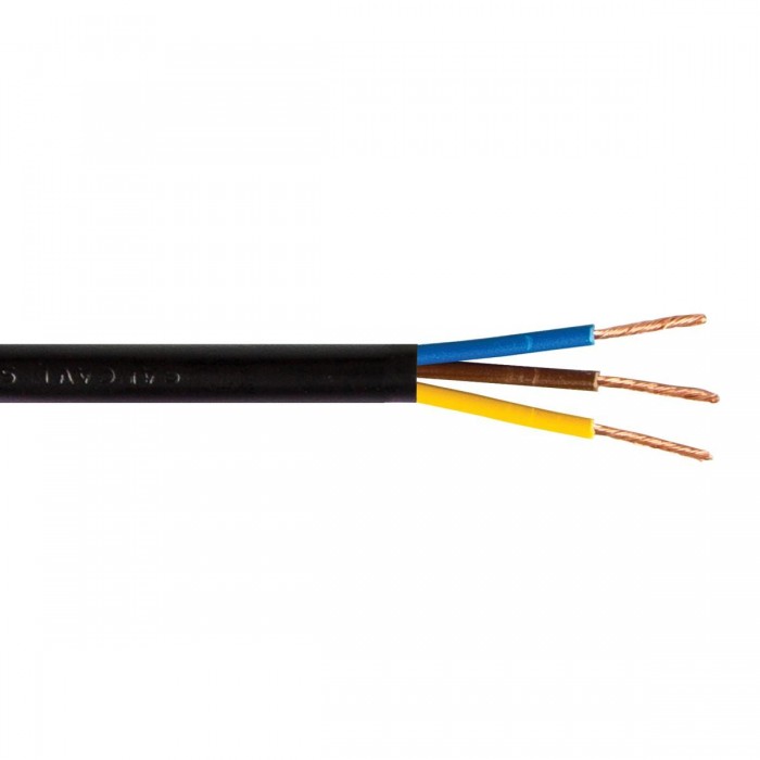 VK/H03VV-F/3X75/B - Καλώδιο στρογγυλό, 3X0.75, μαύρο