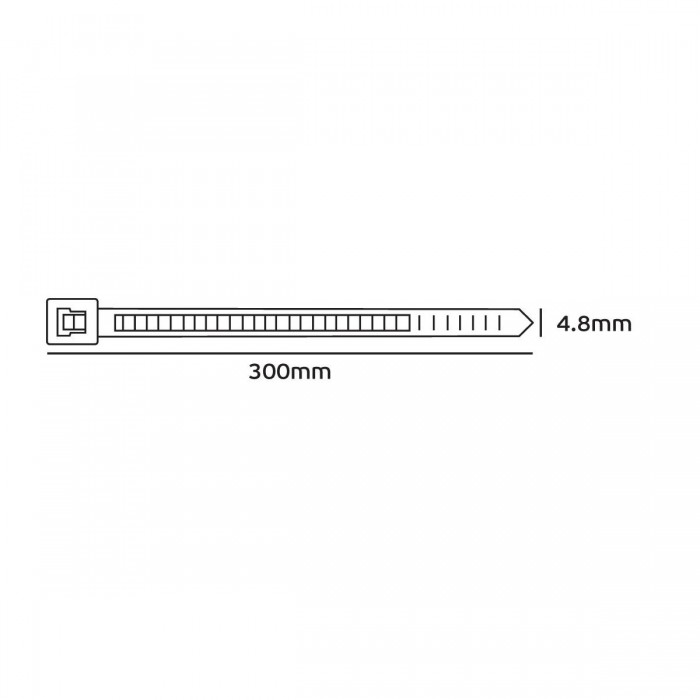 VK/4.8x300/W - Δεματικά καλωδίων, λευκά, 4.8Χ300mm