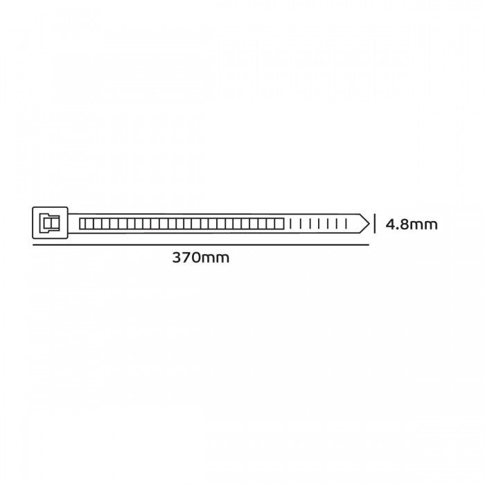 VK/4.8x370/W  - Δεματικά καλωδίων, λευκά, 4.8Χ370mm