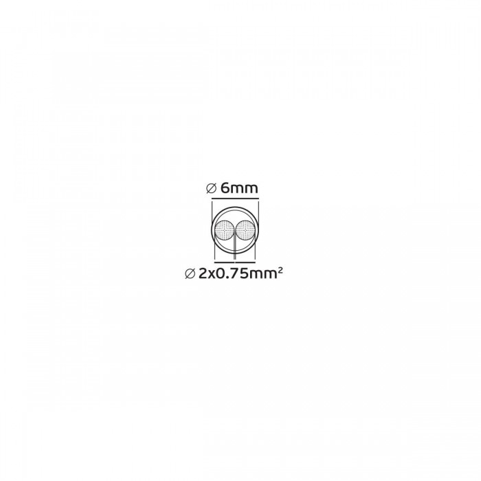 VK/TUBK000C - Καλώδιο υφασμάτινο στρογγυλό, 2Χ0.75mm, lino