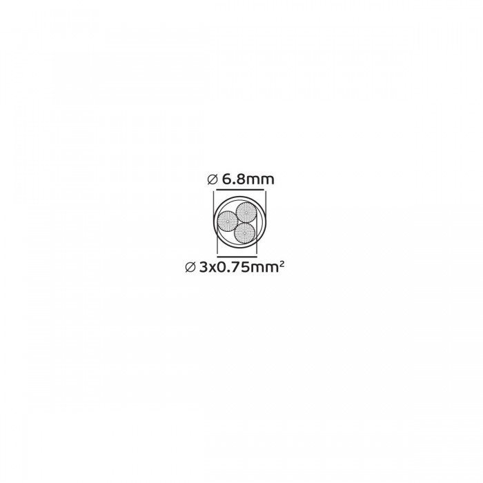 VK/00E30042  - Καλώδιο υφασμάτινο στριφτό, 3Χ0.75mm, πορτοκαλί