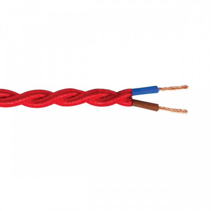 VK/00E030042  - Καλώδιο υφασμάτινο στριφτό, 2Χ0.75mm, πορτοκαλί